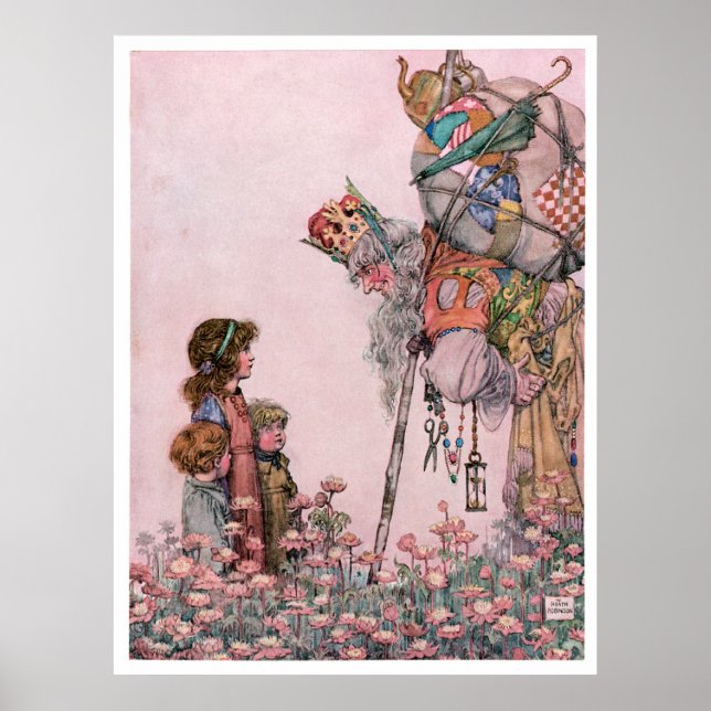 W Heath Robinson Illustration Bill the Minder Poster (Framsidan)