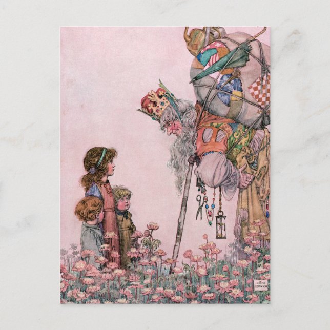 W Heath Robinson Illustration Bill the Minder Vykort (Framsida)