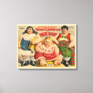 W. Hollmanns giant Children and Award Baby. Canvastryck