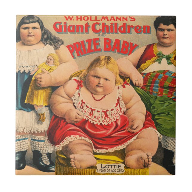 W. Hollmanns giant Children and Award Baby. Kakelplatta (Framsidan)
