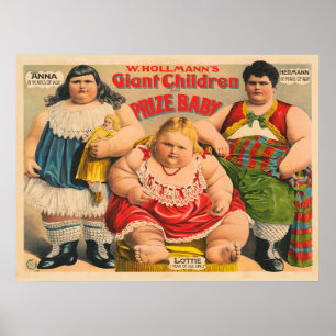 W. Hollmanns giant Children and Award Baby. Poster