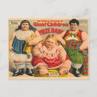 W. Hollmanns giant Children and Award Baby. Vykort