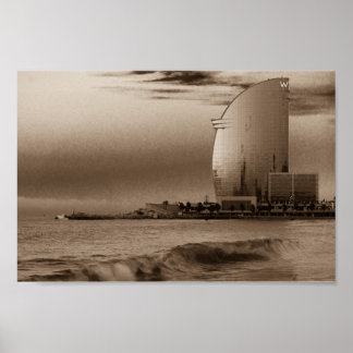 W Hotel i Barcelona på stranden i Barcelona. Poster