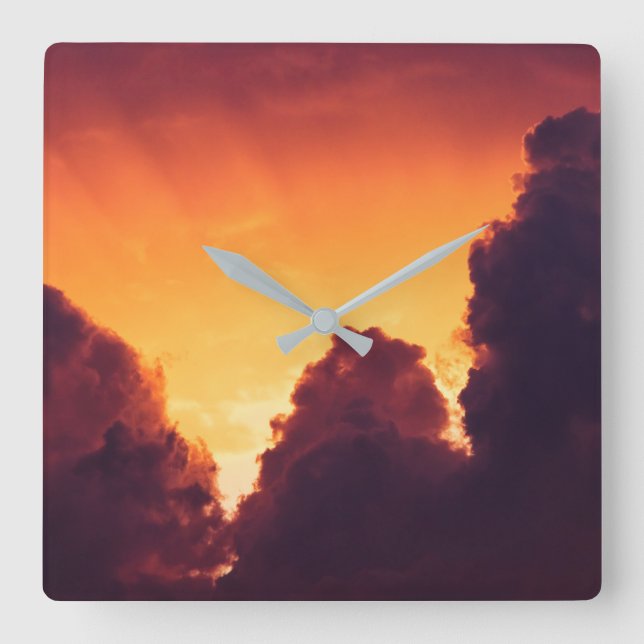 w i väder fyrkantig klocka (Framsida)