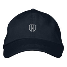 W Initialbokstav Monogram Elegant Stilig-Hatt