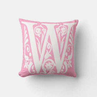 W Initialbokstavsmonogram - Kudd Kudde