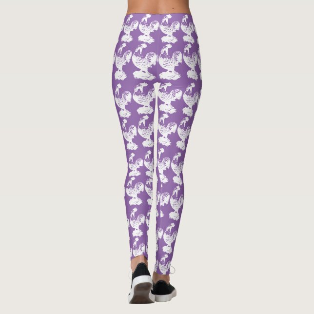 W Kinesisk Lucky Tupp Year Zodiac Birthday MS Leggings (Baksida)
