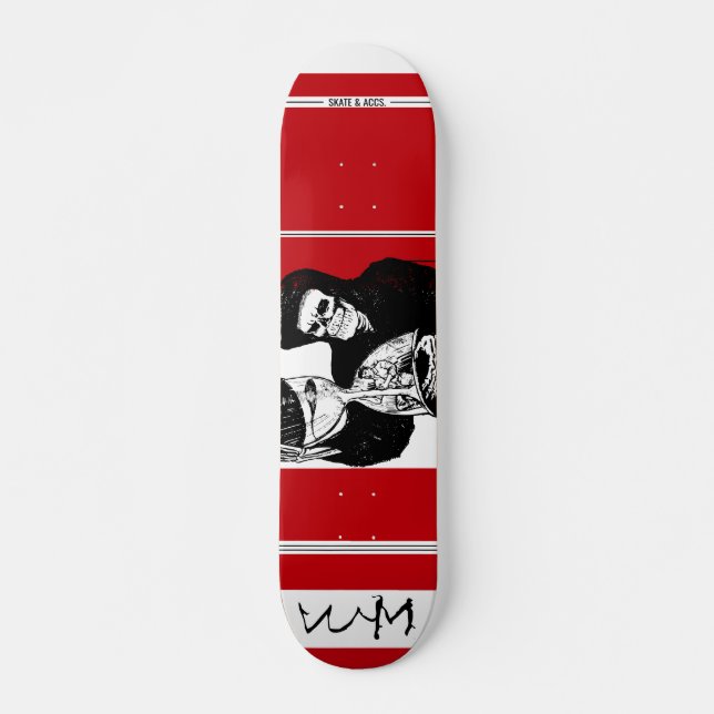 W.M. Skateboarddäck - grym Reaperupplaga Skateboard Bräda 21,5 Cm (Framsida)