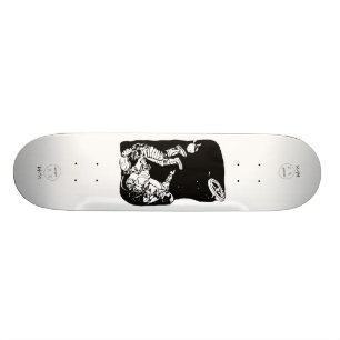 W.M. Skateboarddäck - Spacemanupplaga Mini Skateboard Bräda 18,7 Cm