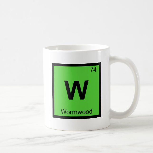 W - Malört Kemi Periodiska Systemets Symbol Kaffemugg (Höger)