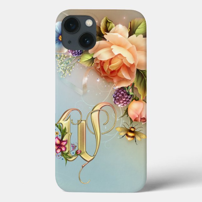 W Monogram iPad Air-fodral (Baksida)