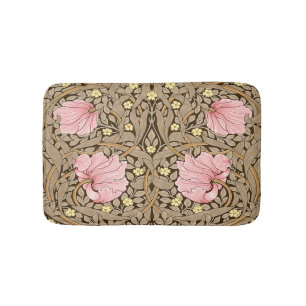 W Morris Pimpernel Mönster vid Rosa och Sepia Badrumsmatta