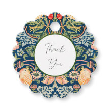 W Morris Strawberry Thief Favor Tag