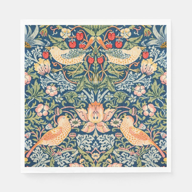 W Morris Strawberry Thief Pappersservett (Framsidan)