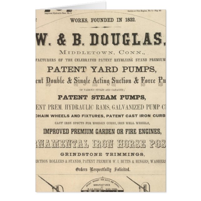 W och B Douglas Hälsningskort (Framsidan)