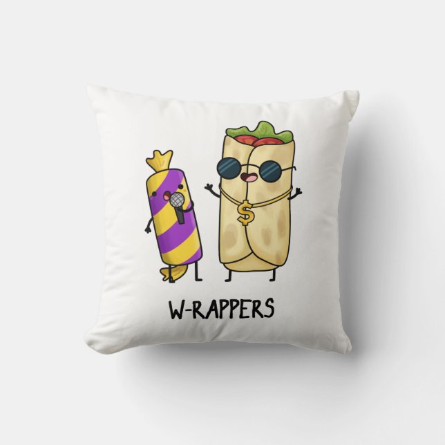 W-rappers Funny Food Pun Kudde (Framsida)