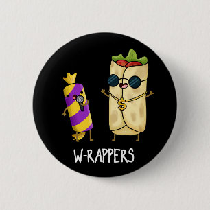 W-rappers Funny Food Pun Mörk BG Knapp