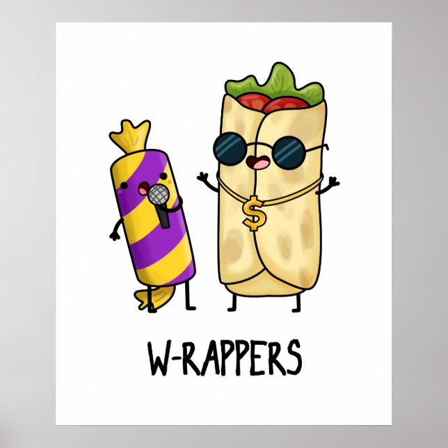 W-rappers Funny Food Pun Poster (Framsidan)