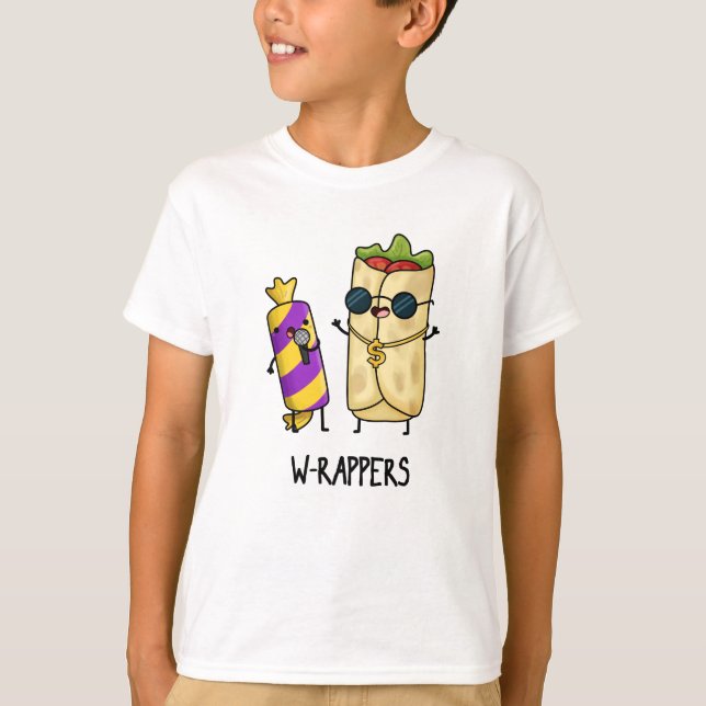 W-rappers Funny Food Pun T Shirt (Framsida)