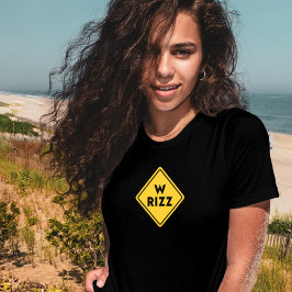 W rizz US varningsskylt Meme Roligt Citat T Shirt