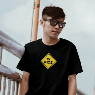 W rizz US varningsskylt Meme Roligt Citat T Shirt