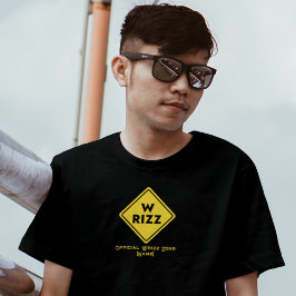 W rizz US varningsskylt Meme Roligt Citat T Shirt