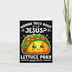W Taco Om Jesus Sallad Be Prata Cinco De Mayo Kris Kort