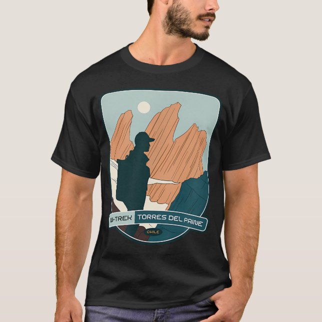 W-Trek Torres Del Paine Chile T Shirt (Framsida)