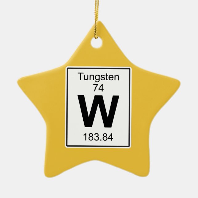 W - Tungsten Julgransprydnad Keramik (Framsidan)