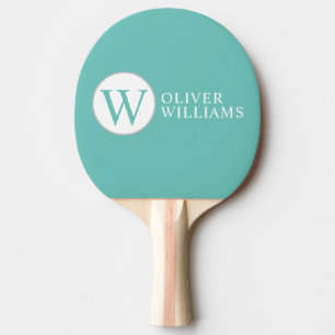 W Ursprunglig (redigerbar) cirkel, Monogram - upps Pingisracket