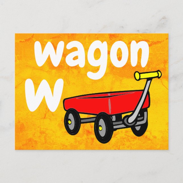 w - vagnars flash-kort vykort (Framsida)