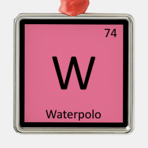 W - Vattenpolo Sportkemi Periodiska Systemet Julgransprydnad Metall