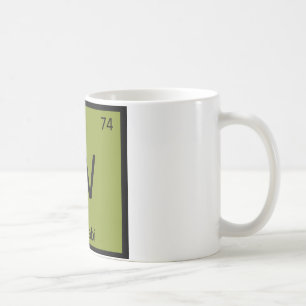 W - Wasabi Kemiskt Periodiskt System Symbol Kaffemugg