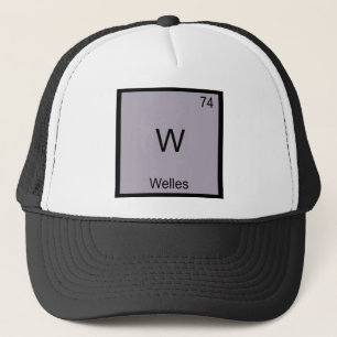 W - Welles Roligt Kemiskt Element Symbol T-Shirt Keps