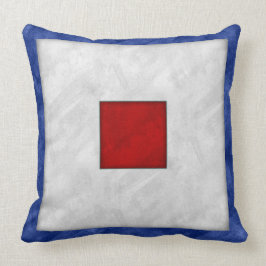 W Whiskey Watercolor Nautical Signal Maritime Flag Kudde
