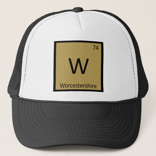 W - Worcestershire Sauce Chemistry Periodic Bord Keps (Framsida)