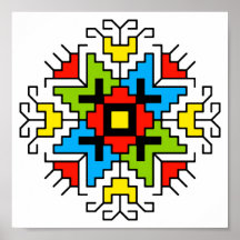 WA0011 Wall Art Bulgariska motif shevitsa red