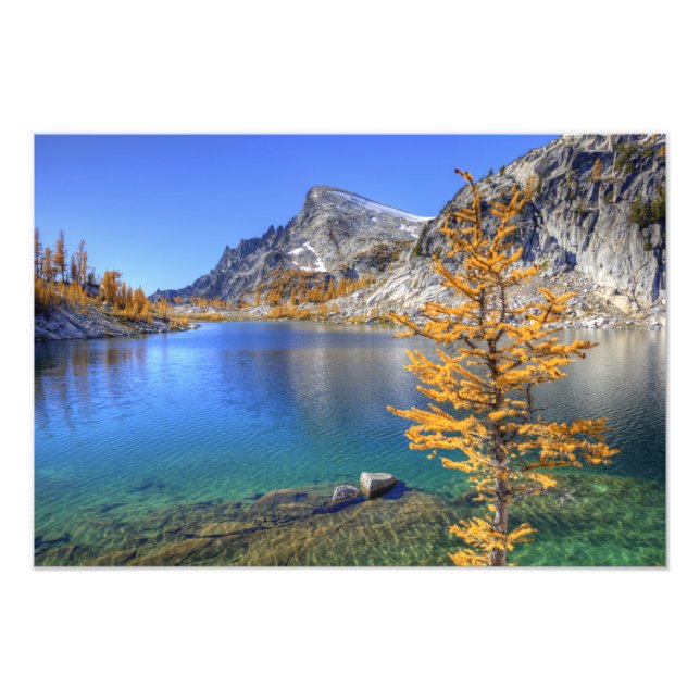 WA, Alpine Lakes Wilderness, Enchantment Fototryck (Framsidan)