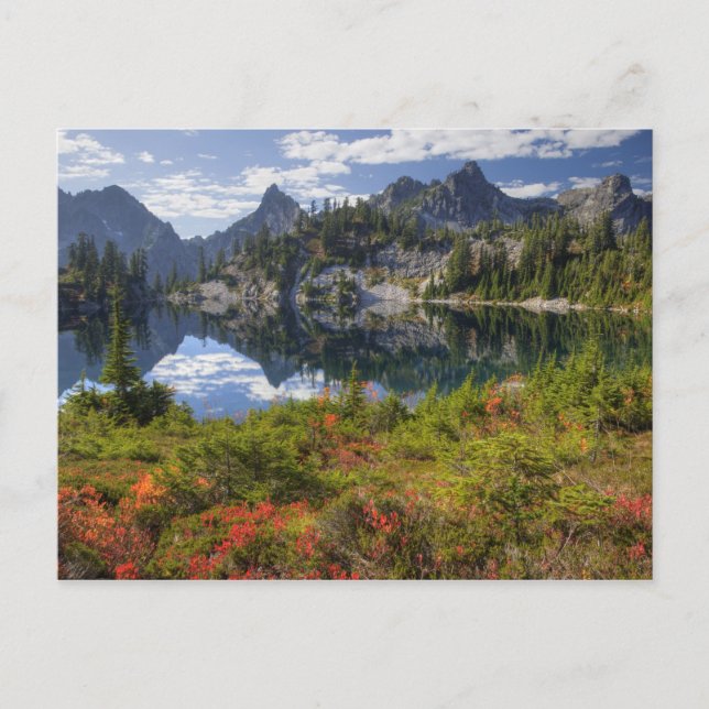 WA, Alpine Lakes Wilderness, Gem Lake, med Vykort (Framsida)