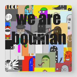 wa are bouman#1 fyrkantig klocka