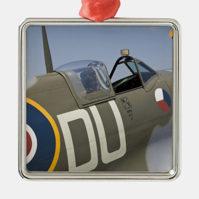 WA, Arlington, Arlington Fly-in, andra världskrige Julgransprydnad Metall (Framsidan)