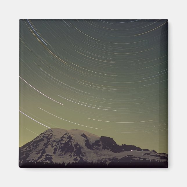 WA, berget Rainier National Park, berget Rainier. Magnet (Framsidan)