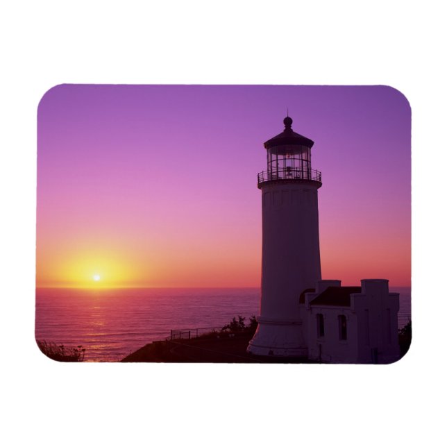 WA, Cape Disappointment State Park, North Head 2 Magnet (Horisontell)