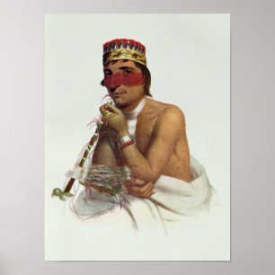 Wa-Em-Boesh-Kaa, chef för Chippeway Poster