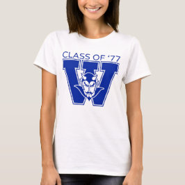 Wa-Hi Klass 1977 Vit Damtröja T Shirt
