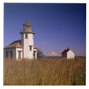 WA, Maury Island, Point Robinson Lighthouse, Kakelplatta