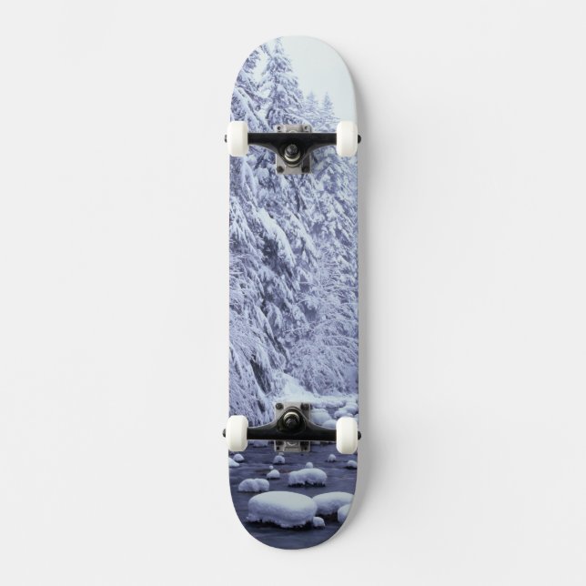 WA, Mount Baker-Snoqualmie National Forest Old School Skateboard Bräda 18 Cm (Framsida)
