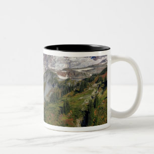 WA, Mt. Rainier National Park, utsikt från Två-Tonad Mugg