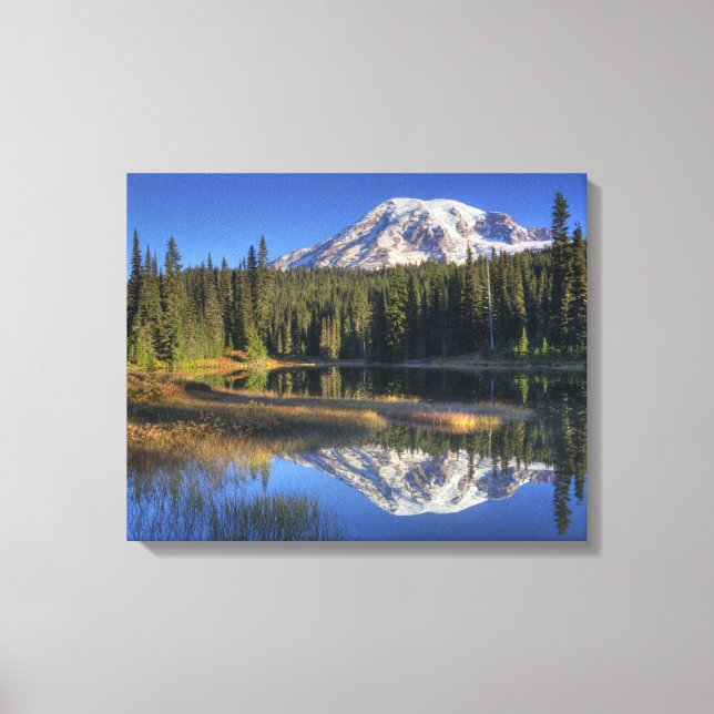 WA, Mt. Rainier nationalpark, Mt. Rainier Canvastryck (Framsida)