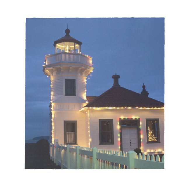 WA, Mukilteo, Mukilteo Lighthouse, etablerad Anteckningsblock (Framsida)